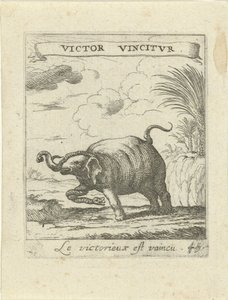 Elefant og slange Moralizing Love Emblems (serietitel) Devises et emblesmes d