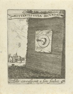 Pil i midten af ​​et hjerte Moralizing Love Emblems (serietitel) Devises et emblesmes d