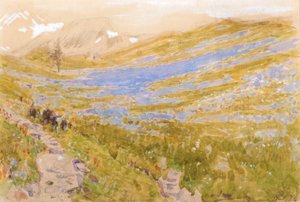 En udsigt over Alperne af Albert Goodwin