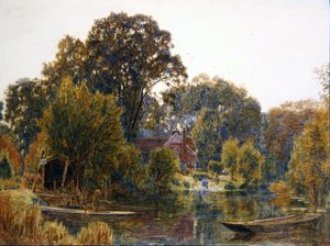 Aspetræer i efteråret af Albert Goodwin