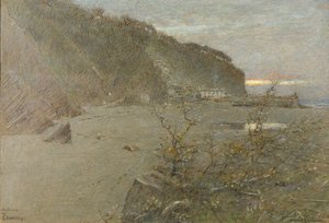 Efterår hos Clovelly af Albert Goodwin