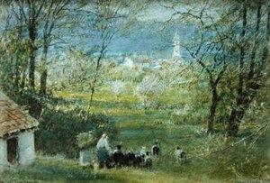 Bavino - Lago Maggiore af Albert Goodwin