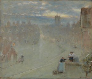 Bewdley på Severn af Albert Goodwin