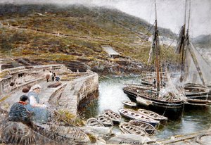 Boscastle (akvarel og kropsfarve på papir) af Albert Goodwin