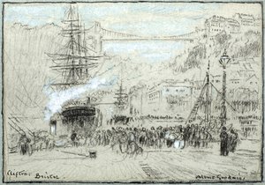 Clifton, Bristol (blæk, kridt og bodycolour) af Albert Goodwin