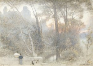 Corfe Slot af Albert Goodwin