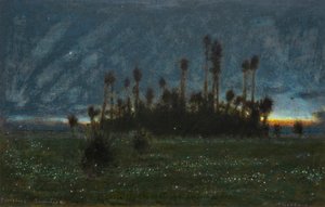 Ildfluer, Jamaica (akvarel med bodycolour) af Albert Goodwin