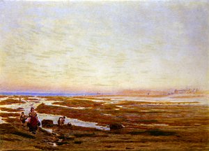 Lavvande på sydkysten, nær Brighton af Albert Goodwin