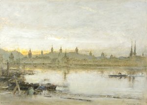 Lucerne (olie, pen og blæk på papir) af Albert Goodwin