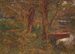 The River at Dusk (wc med kropsfarve på papir) af Albert Goodwin
