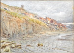 Whitby (akvarel med blæk) af Albert Goodwin