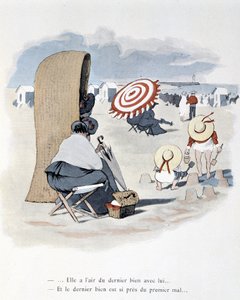 Strandscene i "Etoile de mer". A. Guillaume. Editions Simonis Empis, Paris af Albert Guillaume