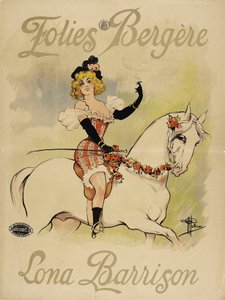 Folies Bergeres. Lona Barrison, ca. 1895. af Albert Guillaume