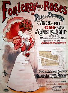 Plakat reklame kolonihaver i Parc des Ormeaux, Fontenay-aux-Roses