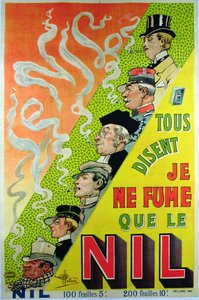 Plakat, der reklamerer for cigaretmærket Le Nil