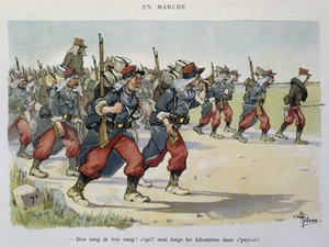 Walking - The Armee set af Albert Guillaume (1873-1942), omkring 1900 af Albert Guillaume