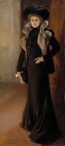 Portræt af operasangeren Aino Ackté 1876-1944, 1901. af Albert Gustaf Aristides Edelfelt