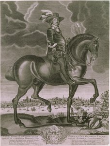 Ridesportræt af Oliver Cromwell (1599-1658) ca. 1655