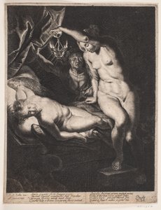 Psyche og den sovende Amor af Albert Haelwegh