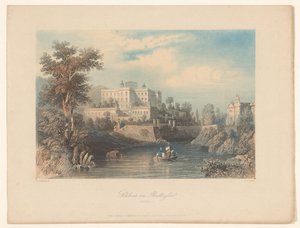 Udsigt over Castello del Catajo i Battaglia Terme Slottet i Battaglia (Padua) (titel på objektet)