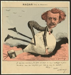 Nadar, pub. 1863 (farvet litho) af Albert Humbert