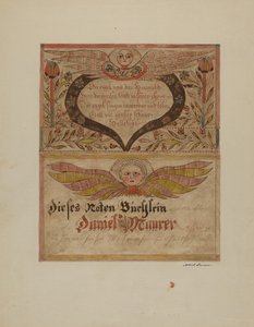 Manuskript og miniature, ca. 1937.