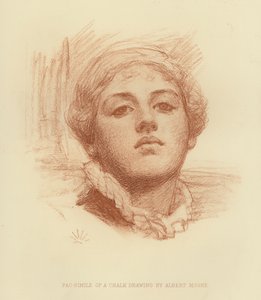 Faksimile af en Kridttegning (gravering) af Albert Joseph (after) Moore