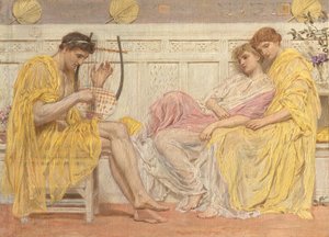 En musiker, ca. 1867. af Albert Joseph Moore