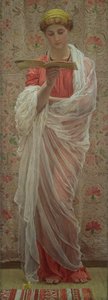 Lukija, n. 1877 (öljy kankaalle) af Albert Joseph Moore