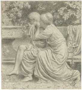 Tegnefilm til "En idyl", af Albert Joseph Moore