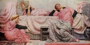 Højtlæsning, 1884, 1936. af Albert Joseph Moore