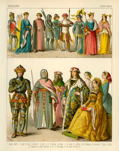 Engelsk Kostume 1400-1450 af Albert Kretschmer