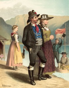 Tysk kostume, Tyrol, Achenkirch af Albert Kretschmer