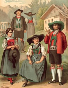 Tysk kostume, Tyrol Sarnthal af Albert Kretschmer