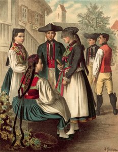 Tysk kostume, Wurtemberg Betzingen af Albert Kretschmer