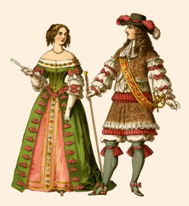 Kong Ludvig XIV af Frankrig og Maria Theresa Dronning af Frankrig af Albert Kretschmer