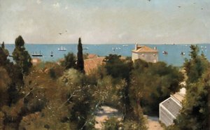 Udsigt over kysten, Trieste, ca. 1889
