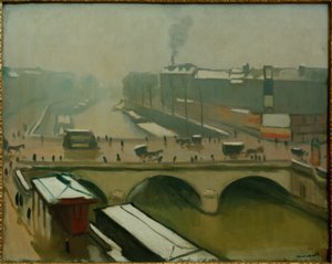 Udsigt over Pont St. Michel i Paris af Albert Marquet