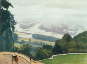 Havnen i Rouen af Albert Marquet