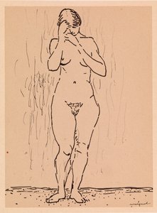 Nøgen kvinde stående af Albert Marquet