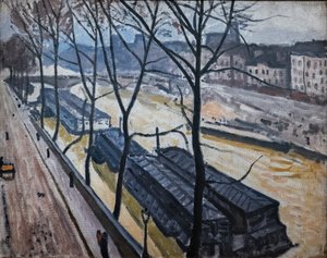 Paris om vinteren. Quai Bourbon af Albert Marquet