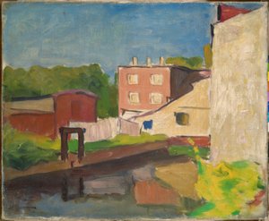 Lyserødt hus i Arcueil af Albert Marquet