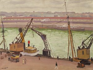 Havnen i Boulogne-sur-Mer af Albert Marquet
