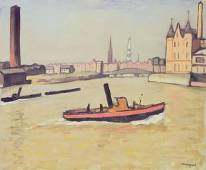 Hamborg Havn af Albert Marquet