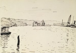 Udsigt i omegnen af Rouen af Albert Marquet