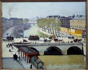 Udsigt over Pont Saint Michel i Paris af Albert Marquet