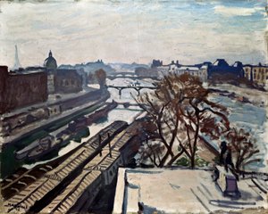 Udsigt over Seinen og statuen af Henry IV, c1906. af Albert Marquet