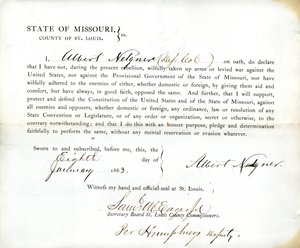 Loyalitetsed af Albert Nelgner fra Missouri, County of St.Louis af Albert Nelgner