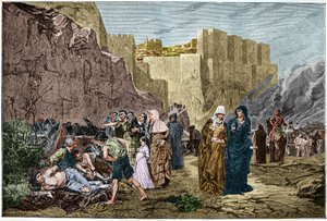 Albigensian Crusade - Fornærmelsen mod fanger - - Korstog mod Albigeers i 1211. Fornærmelsen mod fanger gravering efter Albert Maignans maleri af Albert Pierre René (after) Maignan