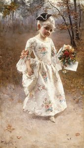 Den lille blomsterpige af Albert Raudnitz